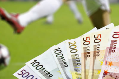 Gagner des euros en misant de l'argent sur le foot.